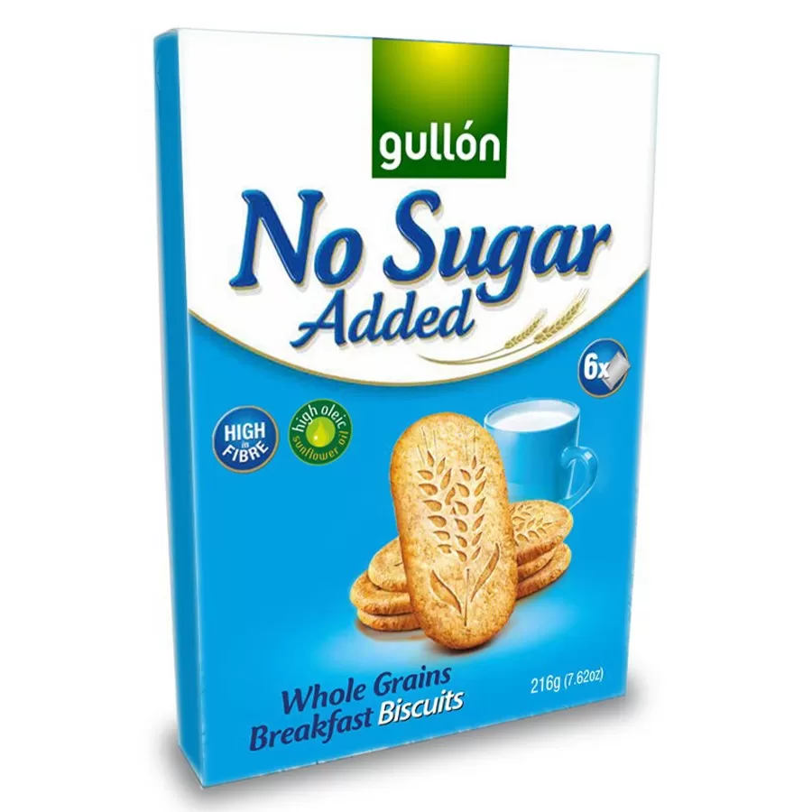 Ciastka ze zbóż pełnoziarnistych, bez dodatku cukrów Gullón, 216g