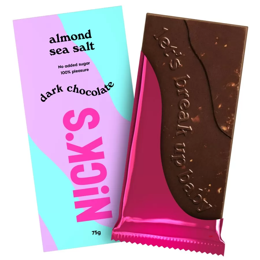 Czekolada gorzka z solonymi migdałami Nick&#39;s, 75g