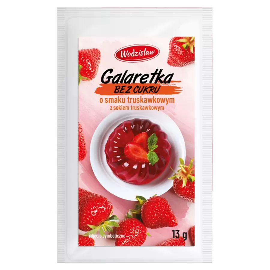 Galaretka bez cukru truskawkowa Wodzisław, 13g