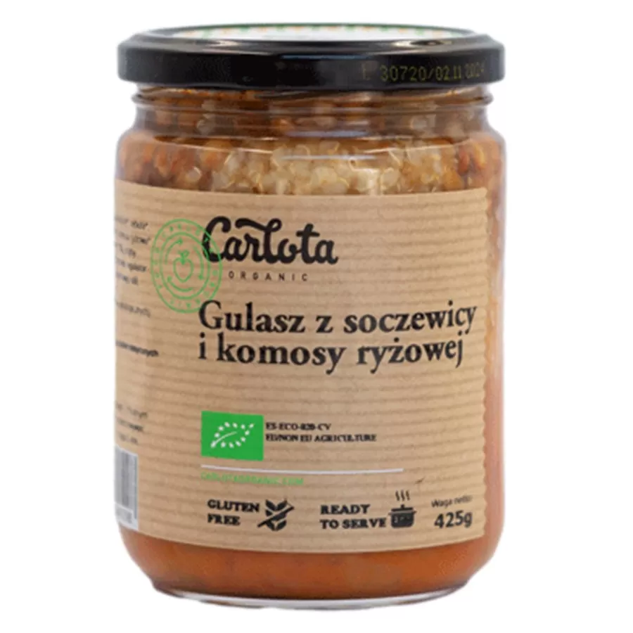 Gulasz z soczewicy i komosy ryżowej Carlota Organic BIO, 425g