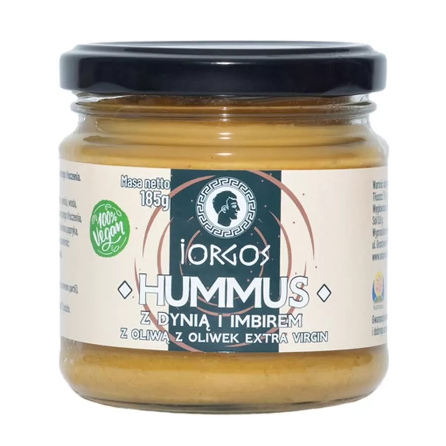 Hummus z dynią i imbirem z oliwą z oliwek exv Iorgos, 185g