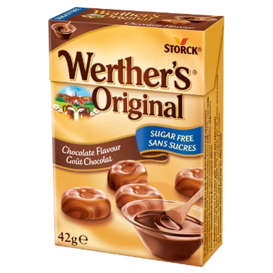 Karmelki o smaku czekoladowym bez cukru Werther’s Original, 42g