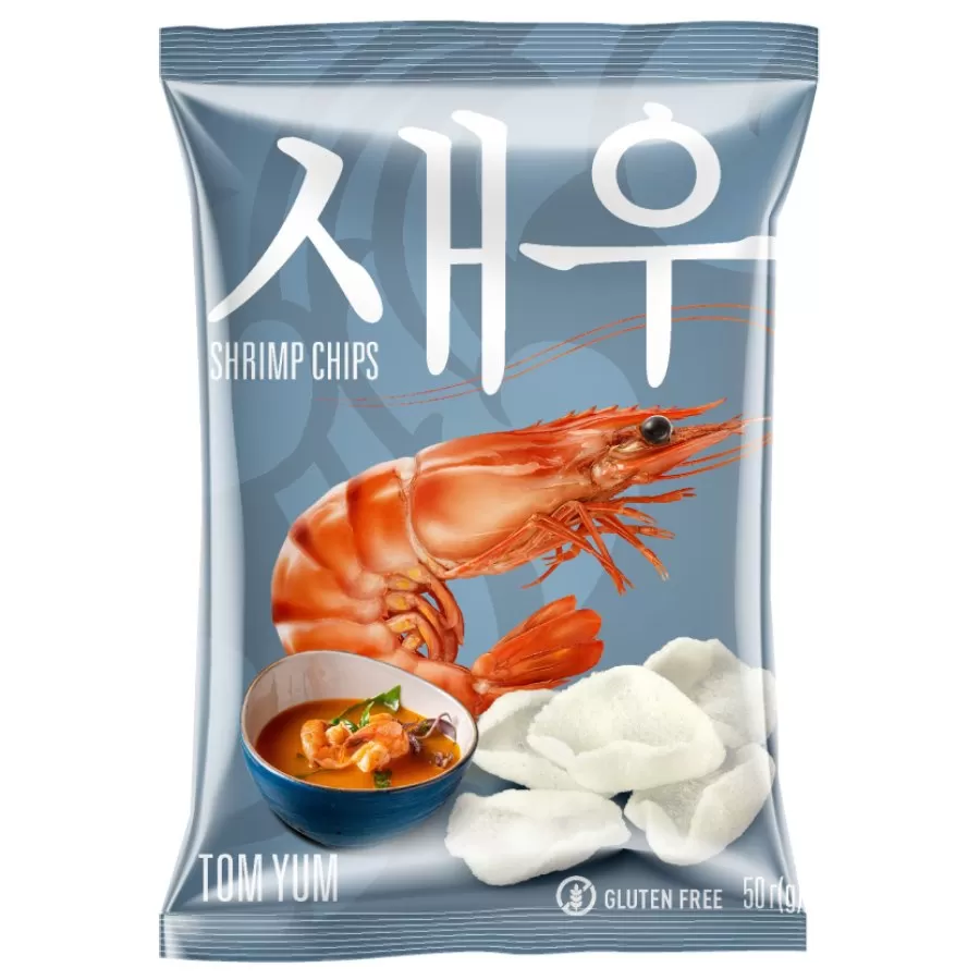 Krewetkowe chipsy TOM YUM Shrips, 50g