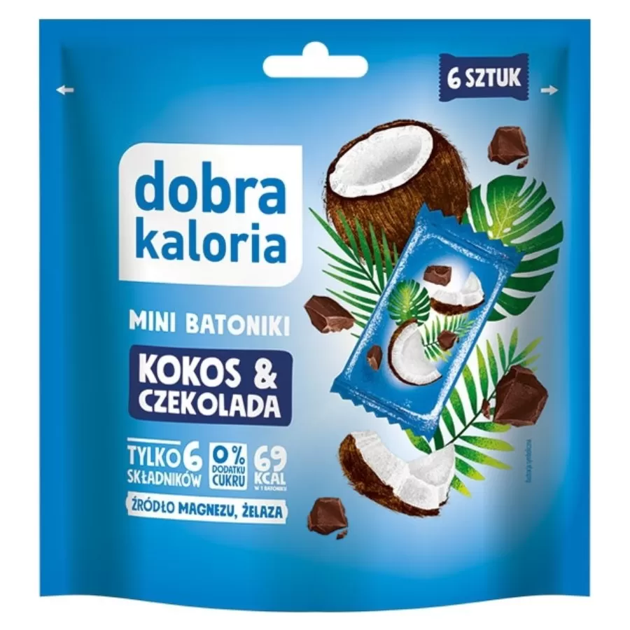 Minibatoniki - kokos &amp; czekolada Dobra Kaloria, 102g