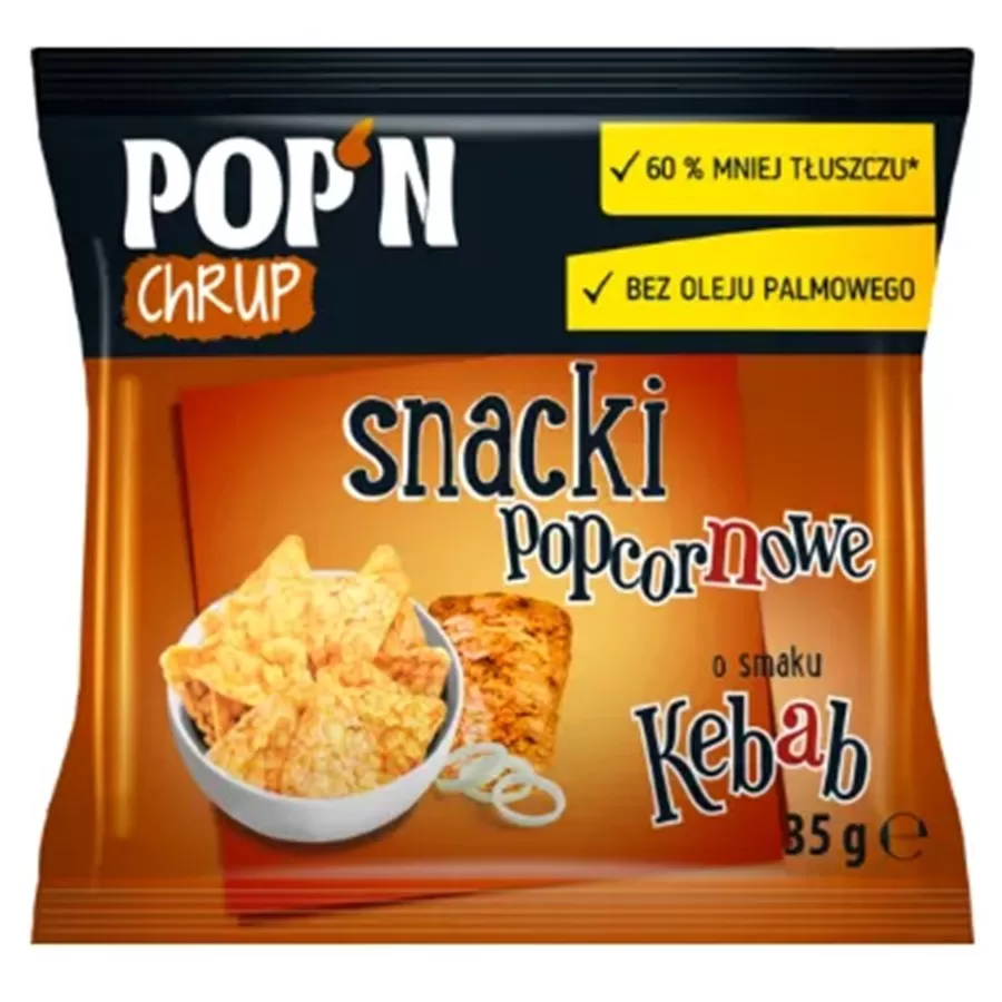 POP&#39;N Chrup snacki popcornowe kebabowe Sante, 35g.