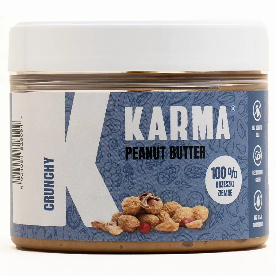 Pasta z orzeszków ziemnych Crunchy Karma, 250g