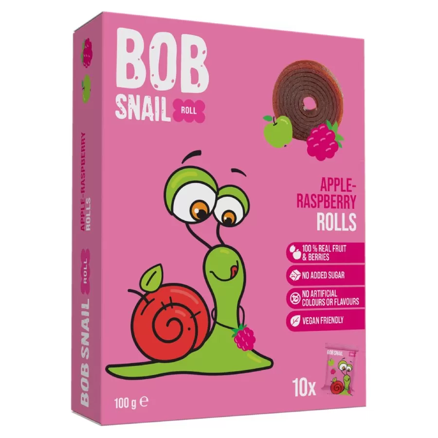 Przekąska &quot;Jabłko - malina&quot;  bez dodatku cukru Bob Snail,  100g