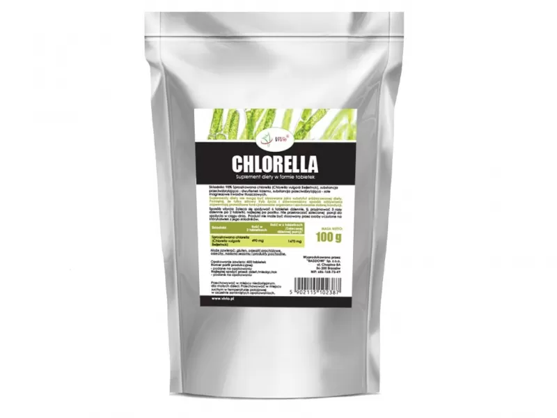 Chlorella tabletki 250mg (400 tabletek 100g)