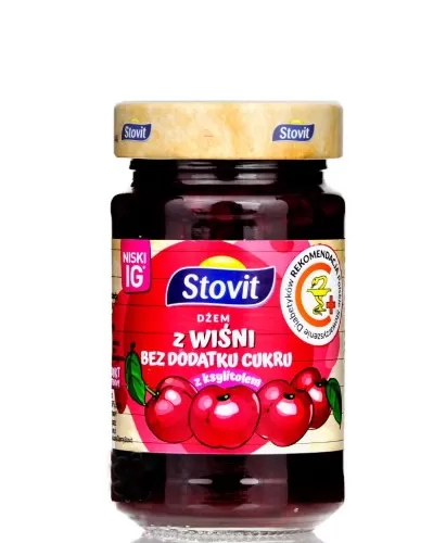 Dżem wiśniowy słodzony ksylitolem Stovit, 250g