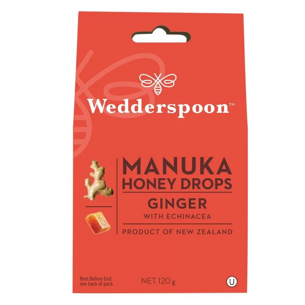 Manuka honey drops GINGER 120g Wedderspoon