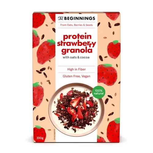Granola Strawberries protein Beginnings, 200g
