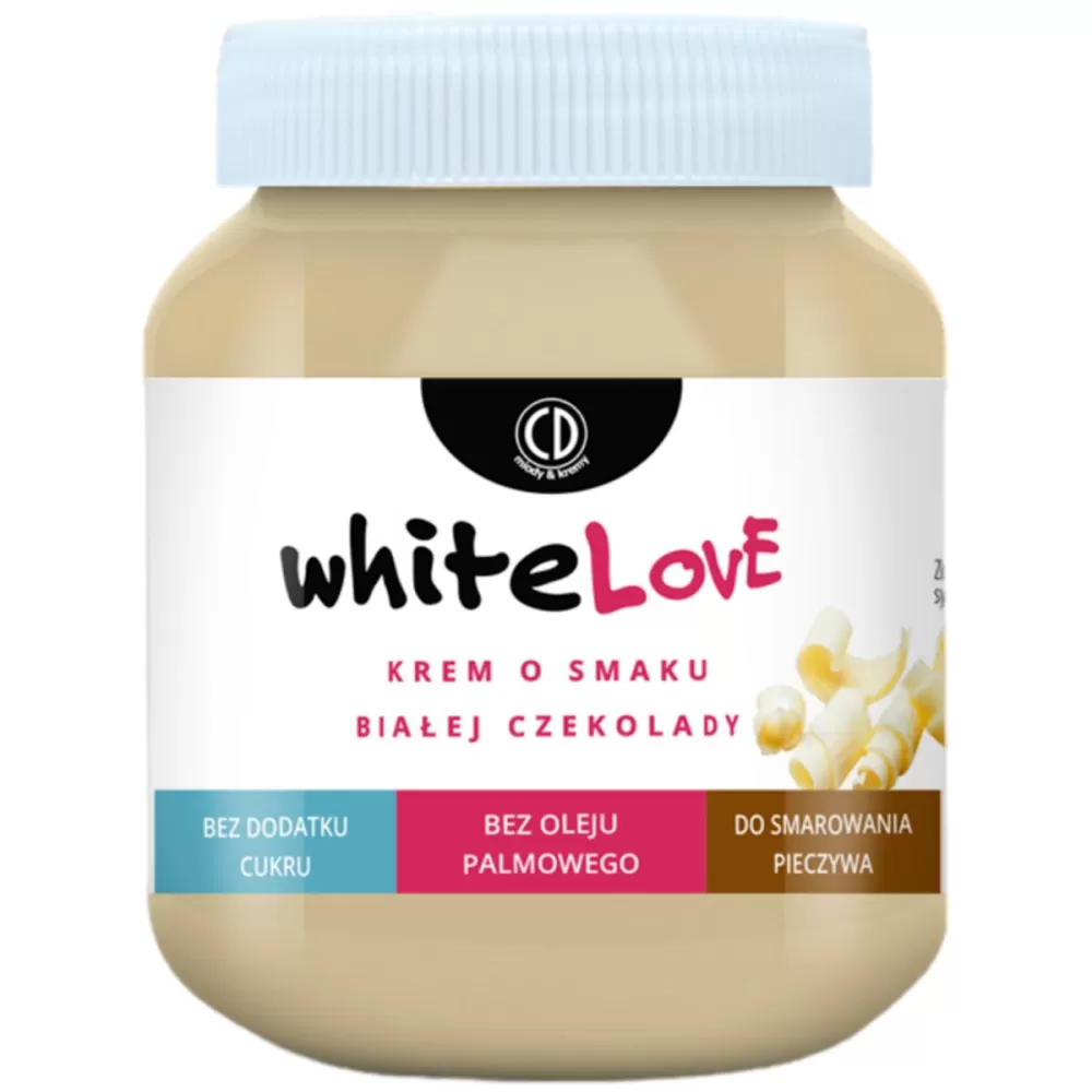 1 Krem o smaku białej czekolady bez dodatku cukru i bez oleju palmowego CD, 350g PROMO