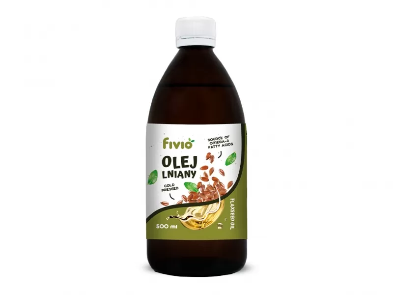 Olej lniany zimnotłoczony 500 ml