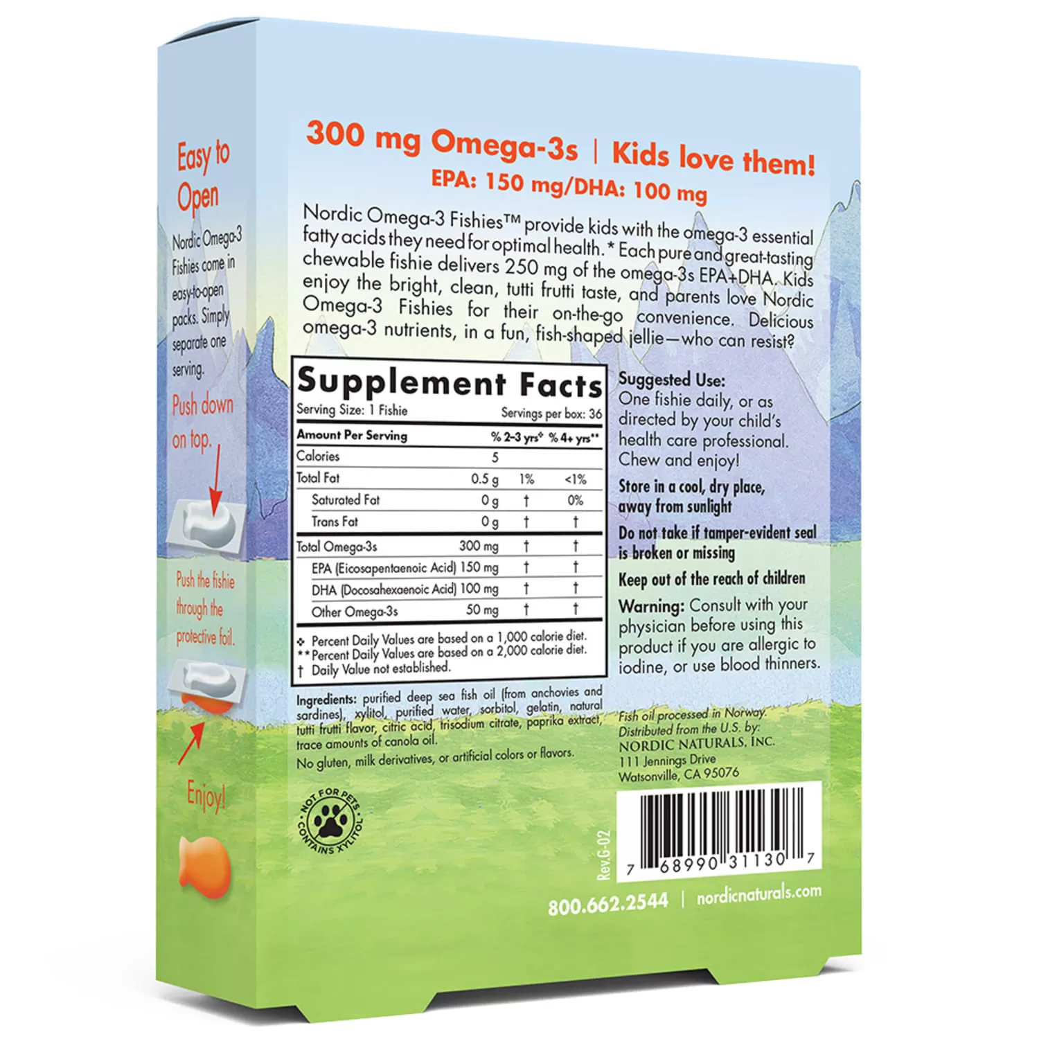 Omega-3 Fishies 300mg 36 żelków
