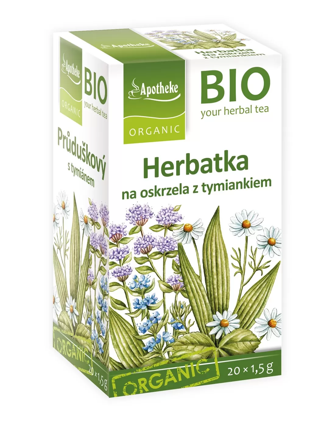 Herbatka NA Oskrzela Z Tymiankiem BIO (20 x 1,5 g) 30 g - Apotheke