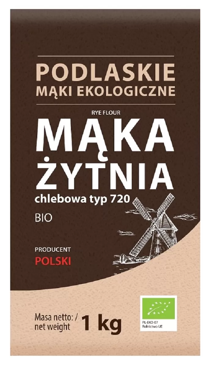 MĄka Żytnia Chlebowa TYP 720 BIO 1 kg - BIO Life (mĄki Podlaskie)