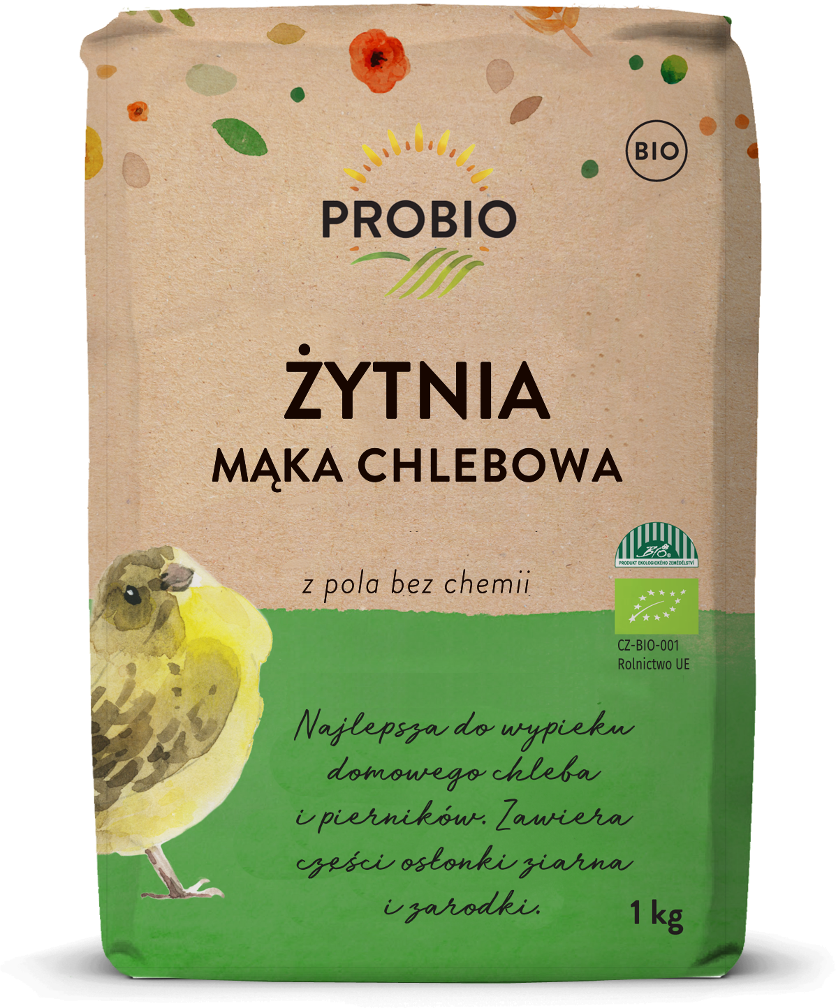 MĄka Żytnia Chlebowa TYP 720 BIO 1 kg - Probio
