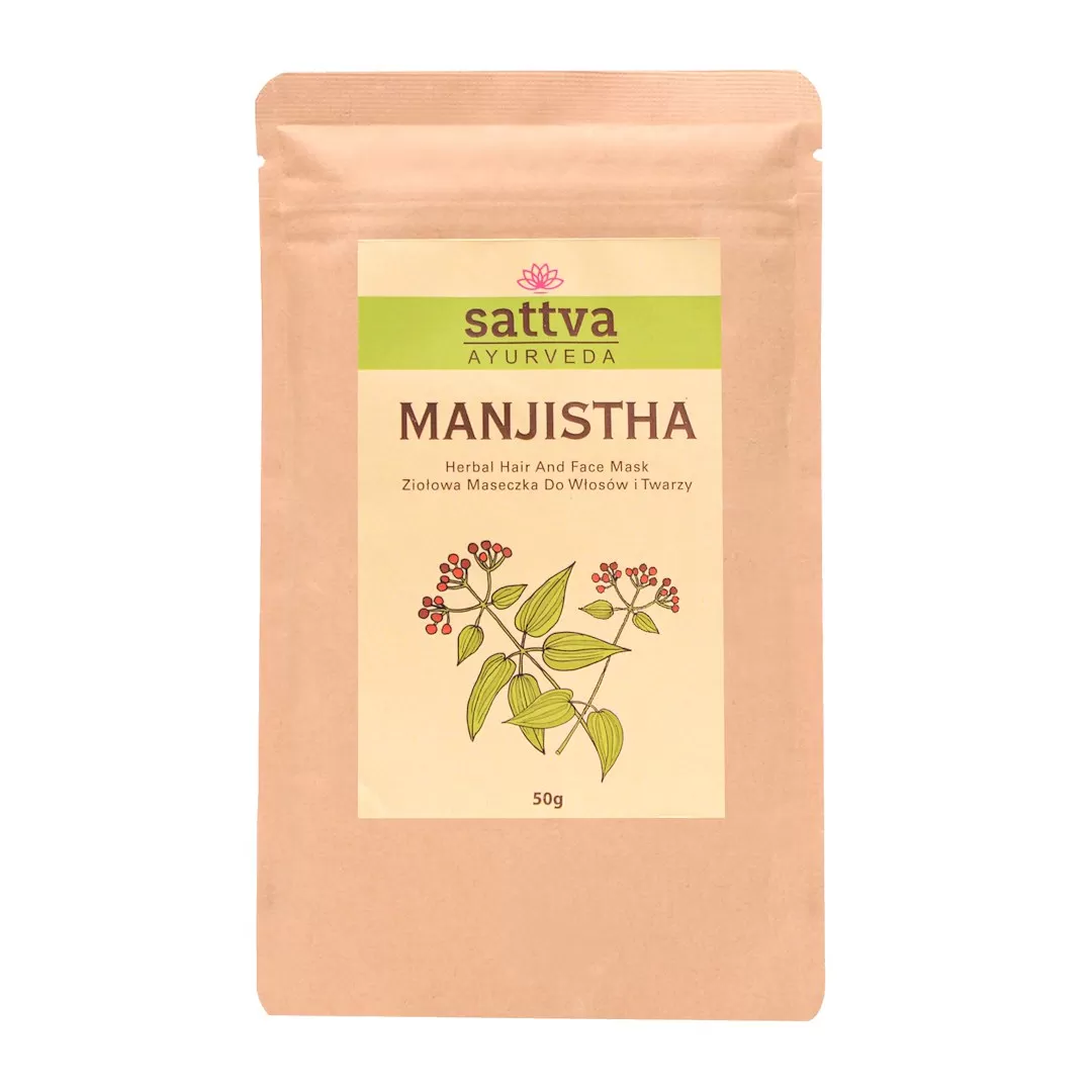 Maseczka ZioŁowa DO Twarzy I WŁosÓw Manjistha 50 g - Sattva (ayurveda)