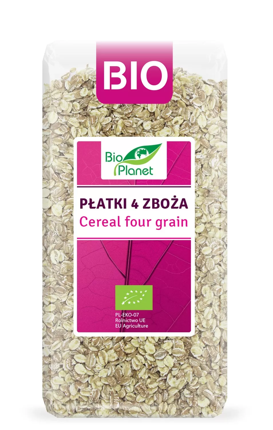 PŁatki 4 ZboŻa (orkisz, Owies, JĘczmieŃ, Żyto) BIO 300 g - BIO Planet