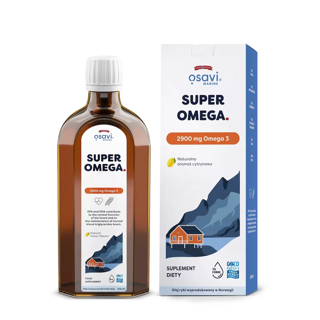 Super OMEGA-3 (2900 mg) O Smaku Cytrynowym 250 ml - Osavi