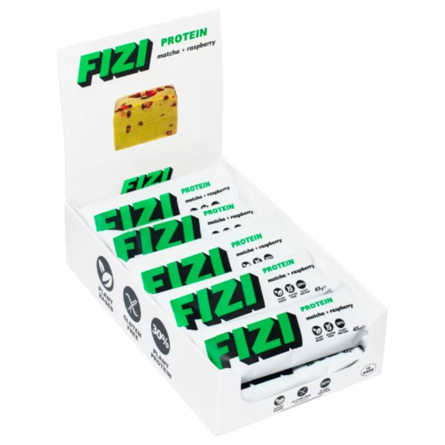 Baton Proteinowy „matcha + Raspberry” Fizi, 45g