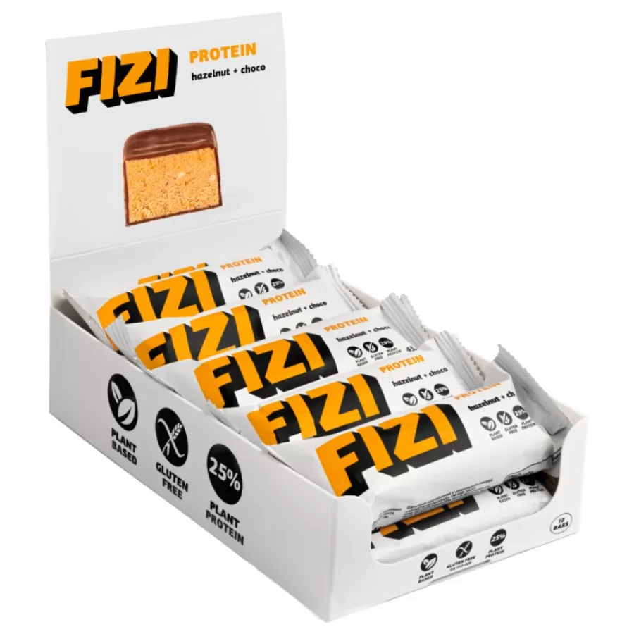 Baton Proteinowy w Polewie Czekoladowej „hazelnut + Choco” Fizi, 45g
