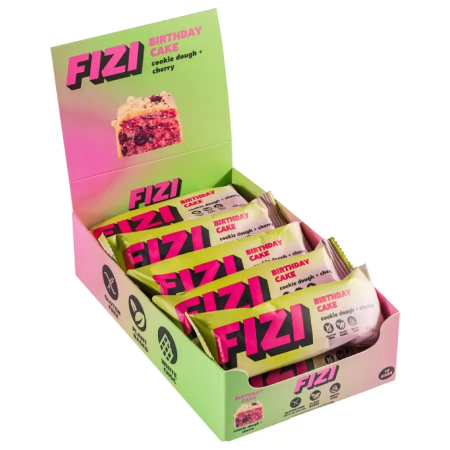 Baton w Białej Polewie „cookie Dough+cherry” Fizi, 45g