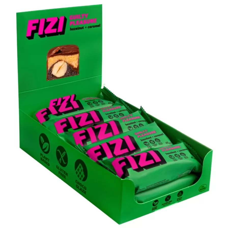 Baton w Polewie Czekoladowej „hazelnut + Caramel” Fizi, 45g