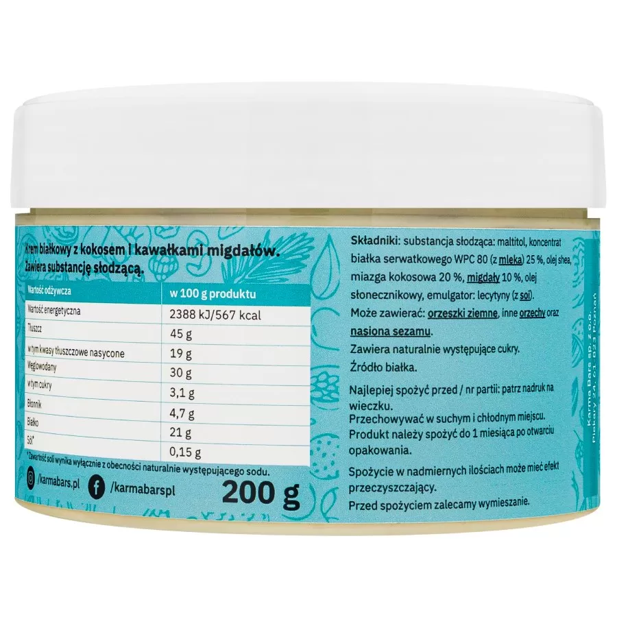 Krem Coconut Crunchy Protein Karma, 200g