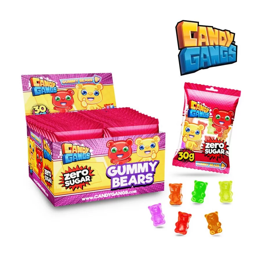 Żelki Misie bez Dodatku Cukru Candy Gangs, 30g